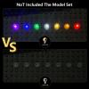 10 PCS/Pack Colorful LED Lighting Kit, DIY Brick Lighting Brick, Compatible with Building Blocks Models, Led Light Accessories USB Power (Blue) view 3