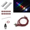 10 PCS/Pack Colorful LED Lighting Kit, DIY Brick Lighting Brick, Compatible with Building Blocks Models, Led Light Accessories USB Power (Self-Flashing red) view 1