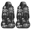 2 Pack Dead-Skeletons-Pattern Car Seat Covers, Elastic Automotive Seat Slipcovers, Protects Seats from Stains and Pets, Good for Everyday Use view 1