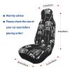 2 Pack Dead-Skeletons-Pattern Car Seat Covers, Elastic Automotive Seat Slipcovers, Protects Seats from Stains and Pets, Good for Everyday Use view 3