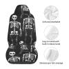 2 Pack Dead-Skeletons-Pattern Car Seat Covers, Elastic Automotive Seat Slipcovers, Protects Seats from Stains and Pets, Good for Everyday Use view 4
