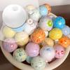12pcs Milky Blank Skins Empty Stress Ball DIY Kit, Blank Pressure Ball Skin DIY Kit, Vacuum Squishy DIY Stress Ball Making Kit with Stress Ball Skin, Lid, Glue (Transparent,6cm) view 2