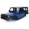 1/10 Wrangler Hard Body Shell Kit  313mm Wheelbase for Axial SCX10,SCX10 II,90046,90047,RGT EX86100  Unassembled 4-Door Crawler Body with Openable Doors & Full Interior (Deep Blue) view 1