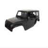 1/10 Wrangler Hard Body Shell Kit  313mm Wheelbase for Axial SCX10,SCX10 II,90046,90047,RGT EX86100  Unassembled 4-Door Crawler Body with Openable Doors & Full Interior (Black) view 1
