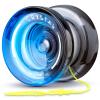 MAGICYOYO K2 Crystal Yoyo for Kids 8-12, Responsive Yoyo Professional for Beginners, Plastic Dual Function Yo Yo with 12 Yoyo Strings, Yo-yos Case Bag + Yoyos Accessory Kit (Black Blue) view 1