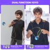 MAGICYOYO K2 Crystal Yoyo for Kids 8-12, Responsive Yoyo Professional for Beginners, Plastic Dual Function Yo Yo with 12 Yoyo Strings, Yo-yos Case Bag + Yoyos Accessory Kit (Black Blue) view 2