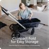Unilove Trio Trolly Wagon Stroller - Collapsible Folding Stroller Wagon for 2 Kids with Canopy and Secure 5-Point Adjustable Harness view 3