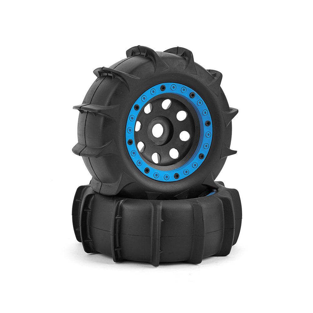 1/7 UDR 1/8 Scale Rally on road Buggy Race Shore 4x4 4WD Truck Hex 17mm beadlock Wheels/Rims and desert Tires for 1/7 TRAXXAS UDR hsp hobao 8SC ARRMA Mojave hpi FS Atom kyosho XXL hsp 1Pair RC Car