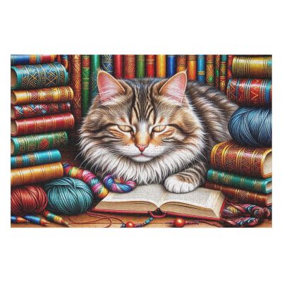 1000 Piece Jigsaw Puzzles for Adults Animal PuzzleSleeping Sweet Cat Puzzle Games for Animal Lovers Gift, Modern Stress Relief Toys, Puzzles for Challenging Brains, Family Educational Games