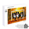 1000 Piece Jigsaw Puzzles for Adults Animal PuzzleDogs in Forest - Bernese Mountain Dogs in Autumn Park Puzzles Games for Animal Lovers Gift, Stress Relief Toys, Educational Puzzles Games view 4