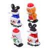FOYTOKI 4pcs Christmas Themed Wind-Up Toys Set Funny Clockwork Toys Santa Snowman and Gingerbread Man Boys and Girls Party Prank Walking Action for Holiday Fun view 1