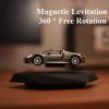 bjlysk Magnetic Levitation Car Model Decor - Floating Tech Desk Toy with 360 Auto Rotation, ABS & Zinc Alloy Base, Gray/Red Options, Creative Gift for Office & Home (Gray) view 2