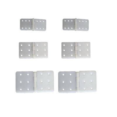 6 Nylon Hinges, Small, Medium, and Large, Suitable for Remote-Controlled Aircraft Models, Aircraft Parts, Fixed Wing Models, and Square Hinges.
