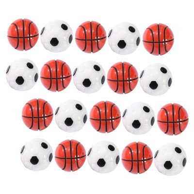 Anneome 20pcs Mini Football Soccer Ball Ornaments DIY Home Decor Miniature Sports Balls for Birthday Party Toy Accessory
