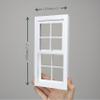 1:6 Scale Dollhouse Sliding French Window with Glass, 8 pane, White Painted view 2