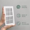 1:6 Scale Dollhouse Sliding French Window with Glass, 8 pane, White Painted view 3