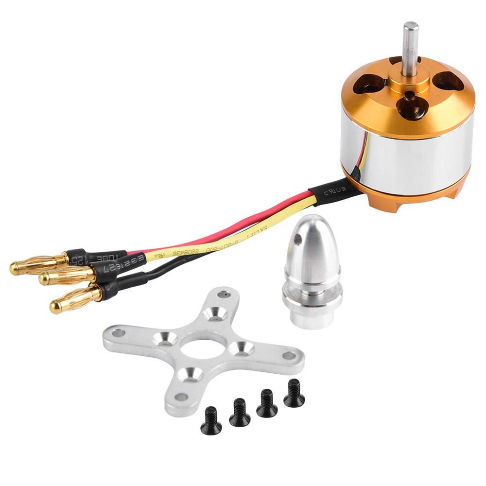1400KV Brushless Motor, 2814 1000KV 1400KV RC Plane Motor 2kg Thrust 3S 4S for Fixed Wing RC Airplane Model (1000KV)