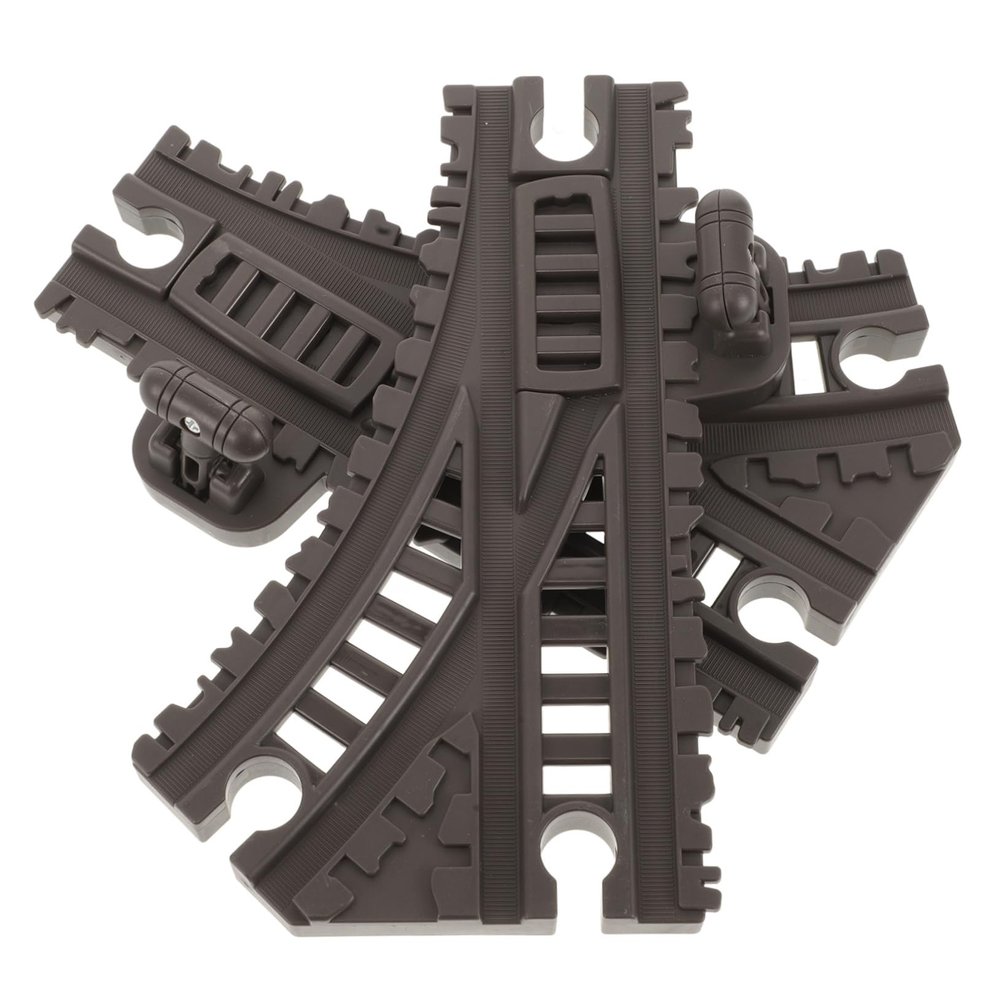 ibasenice 2pcs Train Track Accessory for Boys and Girls Highspeed Adventure Track Challenging Turns and Elastic Deformation Train Supplies Compatible
