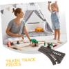 ibasenice 2pcs Train Track Accessory for Boys and Girls Highspeed Adventure Track Challenging Turns and Elastic Deformation Train Supplies Compatible view 3