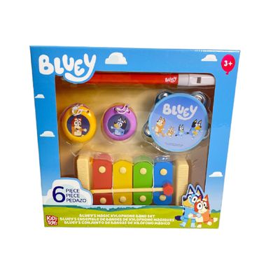 Bluey's Magic Xylophone 6 Piece Band Set - Learn to Play Instruments Music Education for Kids and Preschoolers Ages 3+