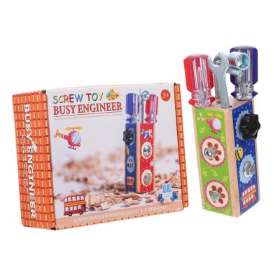 FOYTOKI Early Education Screw Plaything for Toddlers Wooden Toys for Boys and Girls Year Old Toys