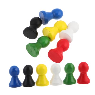 ERINGOGO 12pcs Wooden Humanoid Chess Pieces for Checkers and Flight Chess Multi Game Accessories for Family Fun and Board Games
