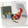 FELTECHELECTR Manual Brain Development Toy 3pcs Iron Rooster Jumping Chicken Vintage Metal Wind-up Toys for Boys and Girls 3c Random view 3