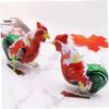 FELTECHELECTR Manual Brain Development Toy 3pcs Iron Rooster Jumping Chicken Vintage Metal Wind-up Toys for Boys and Girls 3c Random view 4