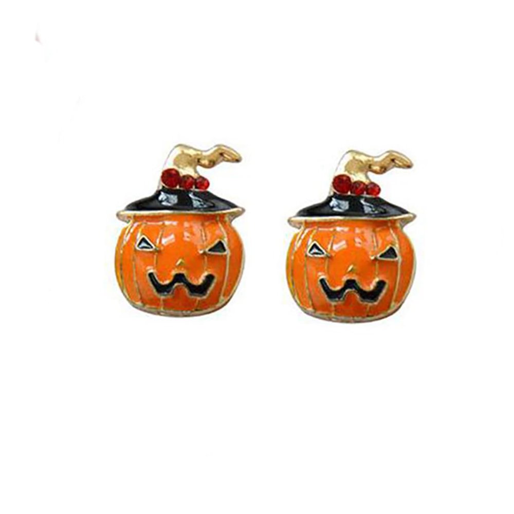 CALLARON 1pair Creative Pumpkin Pattern Earrings for Women Fun Halloween Ear Jewelry for Parties Festivals and Daily Wear Lightweight Design Unique Style for