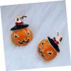 CALLARON 1pair Creative Pumpkin Pattern Earrings for Women Fun Halloween Ear Jewelry for Parties Festivals and Daily Wear Lightweight Design Unique Style for view 2