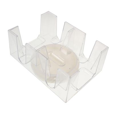 FOYTOKI 1pc Rotating Playing Card Holder Stand Tray for Organized Card Storage Display Rack for Poker and Games for Family and Friends Gatherings