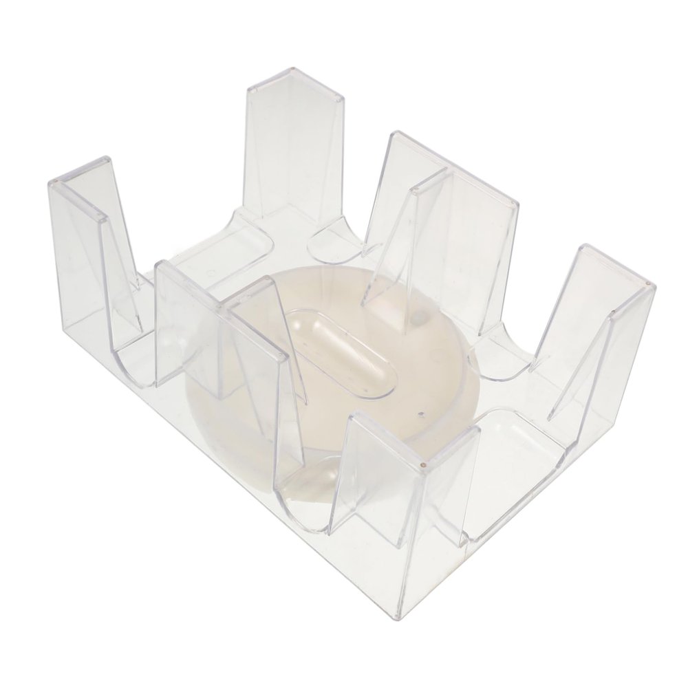 FOYTOKI 1pc Rotating Playing Card Holder Stand Tray for Organized Card Storage Display Rack for Poker and Games for Family and Friends Gatherings