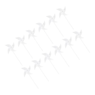 LALADEFIEE 12pcs Pinwheel Toys Unfinished Windmills for Boy Girl Fun Handheld Garden Decorations Easy to Assemble Creative Art Windmills for and Crafts