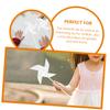 LALADEFIEE 12pcs Pinwheel Toys Unfinished Windmills for Boy Girl Fun Handheld Garden Decorations Easy to Assemble Creative Art Windmills for and Crafts view 3