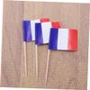 Ciieeo 100pcs French Flag Toothpick Picks for Cake Toppers Cupcake Decorations Party Supplies for Halloween and Birthday Celebrations view 4