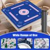 31.5 Inch Mahjong Mat for Table, 3MM Non-Slip & Noise Reduction Gaming Mat with Drawstring Bag, Perfect for Poker, Board Games, Card Games, Tile Games, and Dominoes (Bule) view 4