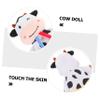 UTHCLO Cartoon Cow Teething Toy for Soft Bib Safe for Chewing Engaging Bell for Auditory Exploration Comfort Blanket view 2