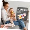 UTHCLO Cartoon Cow Teething Toy for Soft Bib Safe for Chewing Engaging Bell for Auditory Exploration Comfort Blanket view 3