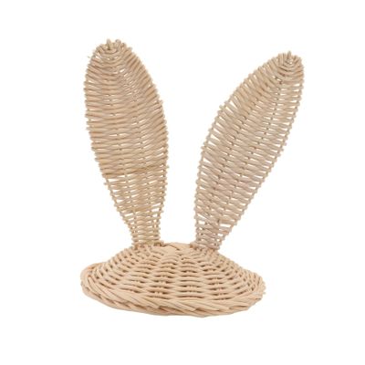 1Pc Cartoon Rabbit Ear Hat Hand Woven Hat Adorable Decorative Headdress for Dress Up Prop Photography Accessory Brown