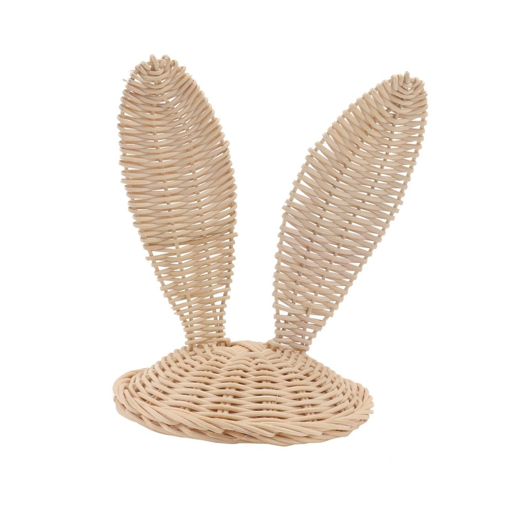 1Pc Cartoon Rabbit Ear Hat Hand Woven Hat Adorable Decorative Headdress for Dress Up Prop Photography Accessory Brown