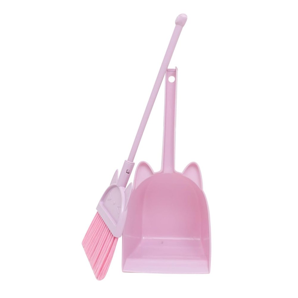Cabilock 1set Boy Girl Broom Cleaning Tools for Boy Girl Includes Broom and Dustpan Lightweight and Safe for Toddlers for Housekeeping Playtime Activities