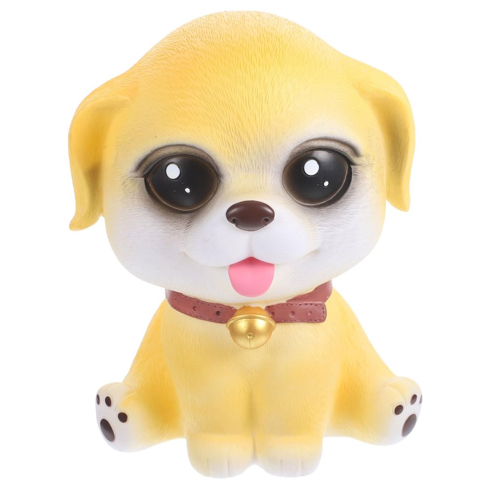 Abaodam Adorable Dog Piggy Bank Cute Vinyl Coin Holder for Boy Girl Decorative Money Saving Pot Boys and Girls Fun Desktop Statue for Rooms