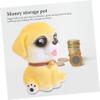 Abaodam Adorable Dog Piggy Bank Cute Vinyl Coin Holder for Boy Girl Decorative Money Saving Pot Boys and Girls Fun Desktop Statue for Rooms view 4