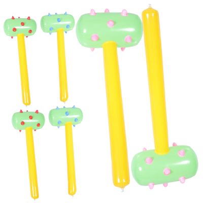 Totority 6Pcs Colorful Inflatable Hammer for Fun and Safe Hammer Plaything for Random Colors for Parties and Playtime