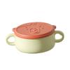 DECHOUS Young Boys and Girls Food Bowl Stainless Steel Dual Handles Non-slip Suction Base Detachable for -up view 1
