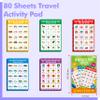 Road Trip Game Pad, 5 Games in 1 (Farm Animals, Car Colors, Buildings, Traffic Signs, Vehicles Scavenger Hunt Bingo), Pen Pencil Paper Game, Plane Trip/ Car Travel/Getaway Activity Pad for Kid, Adult view 2