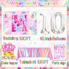 10th Birthday Decorations for Girl,10 Years Old Birthday Decorations, In My Double Digits Era Party Decor, I'm 10 Backdrop Tablecloth Cake Topper Balloons for Double Digits Girl Bday Party view 3