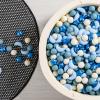 GOGOSO Ball Pit Balls Stars Moon Shapes Plastic Pitballs for Toddler Play Tent Baby Photo Props Kids Pool Water Toys Kiddie Pool Party Decor, Pearl Blue+Cream Blue+White,500PCS view 4