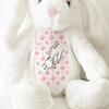 My Dearest Holding My Hand - Personalized Stuffed Bunny, Holding Kid Hands Mom Grandma Plush Bunny, You Hold Our Hands Stuffed Bunny, Personalized Easter Bunny Gift For Baby Kids Girls Boys view 2