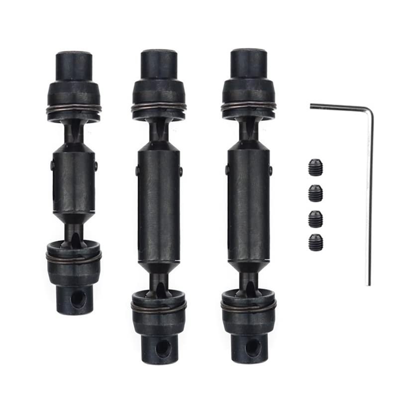 3Pcs Metal Drive Shaft CVD for WPL B16 B36 Q60 Q63 Q64 MN77 FY004 6WD 1/16 RC Car Upgrade Parts
